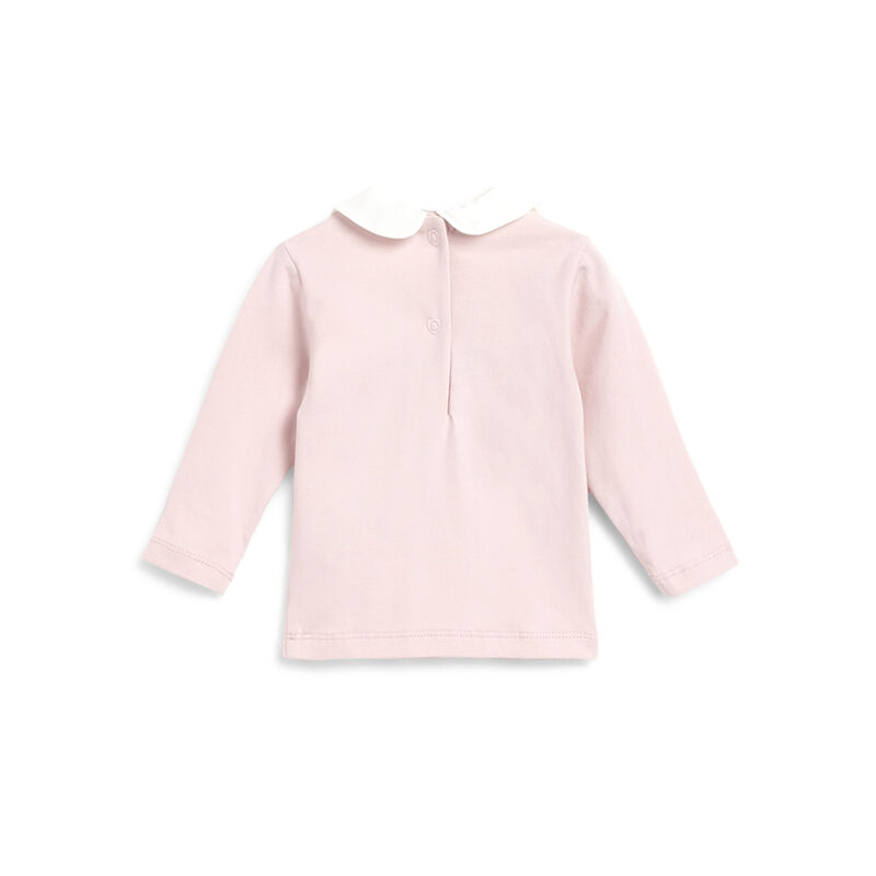 Girls Light Pink Embellished Long Sleeve T-Shirt image number 1